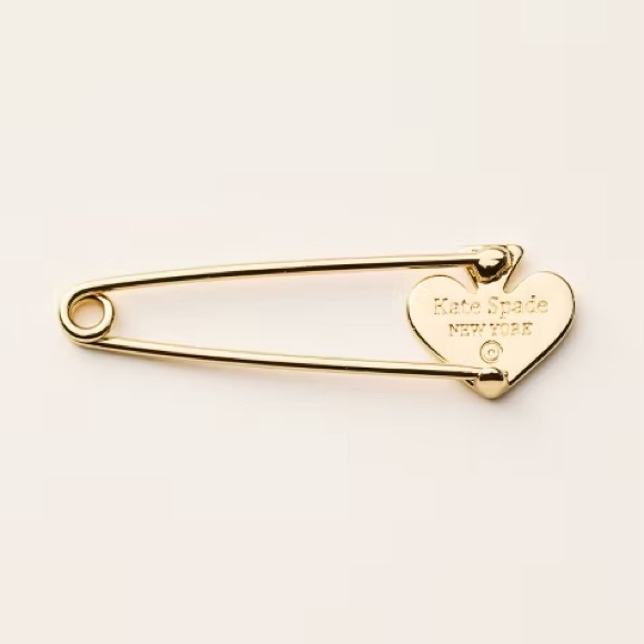 NWT Spade Safety Pin Brooch - kate spade new york x Target Gold - Picture 2 of 4